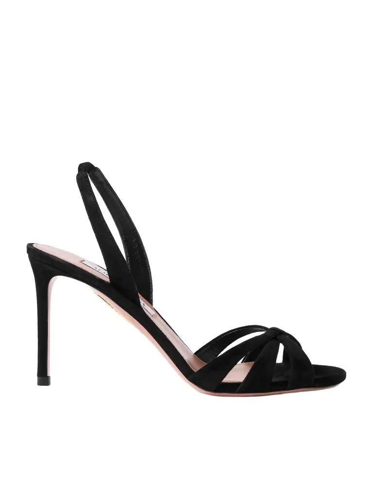 Aquazzura Tati 85 Suede Slingback Sandals