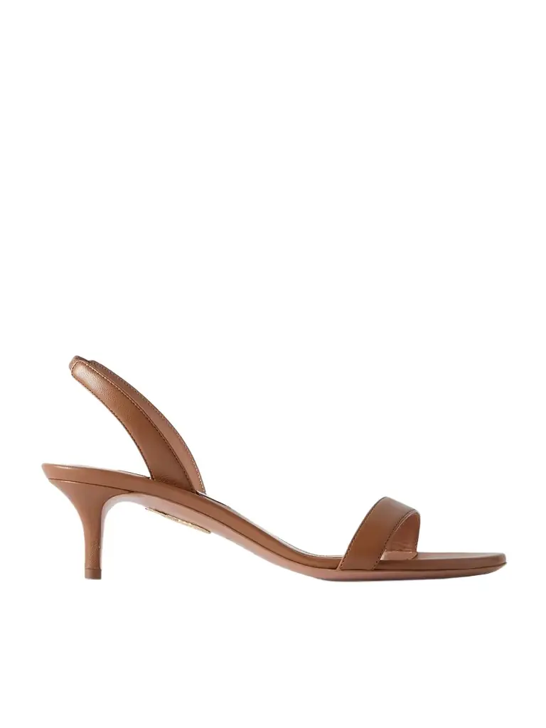 Aquazzura So Nude 50 Leather Slingback Sandals