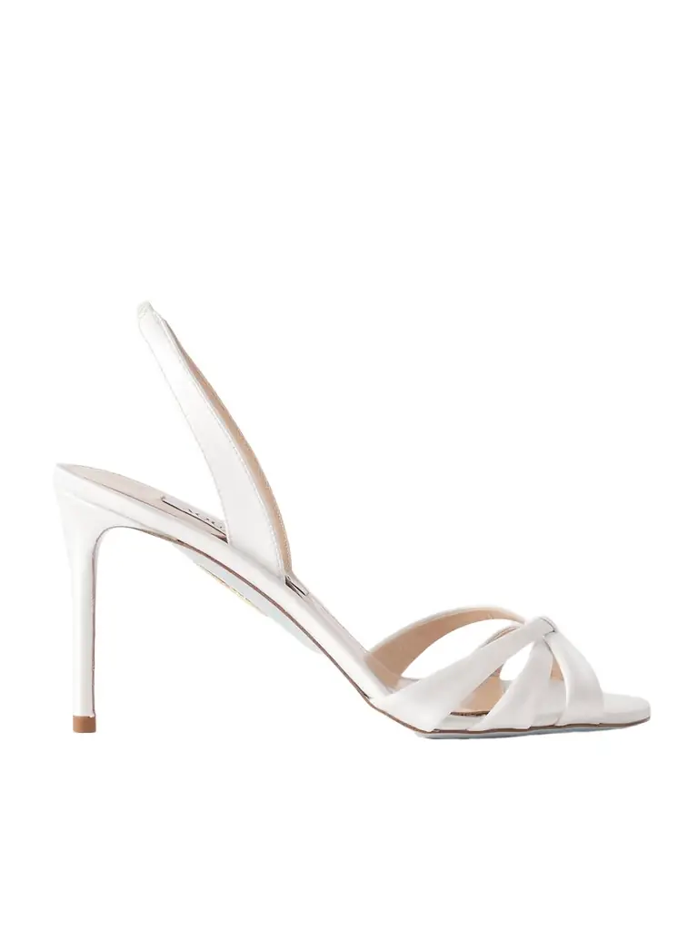 Aquazzura Tati 85 Satin Slingback Sandals
