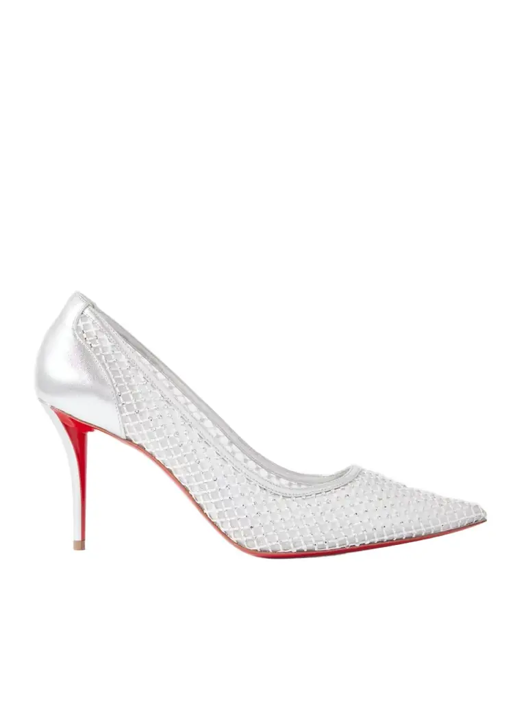 Christian Louboutin Apostropha 80 Crystal-embellished Mesh Pumps