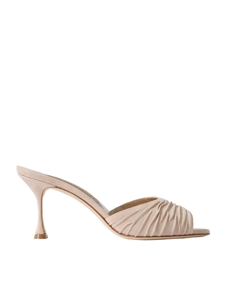Manolo Blahnik Pirua 70 Suede Mules