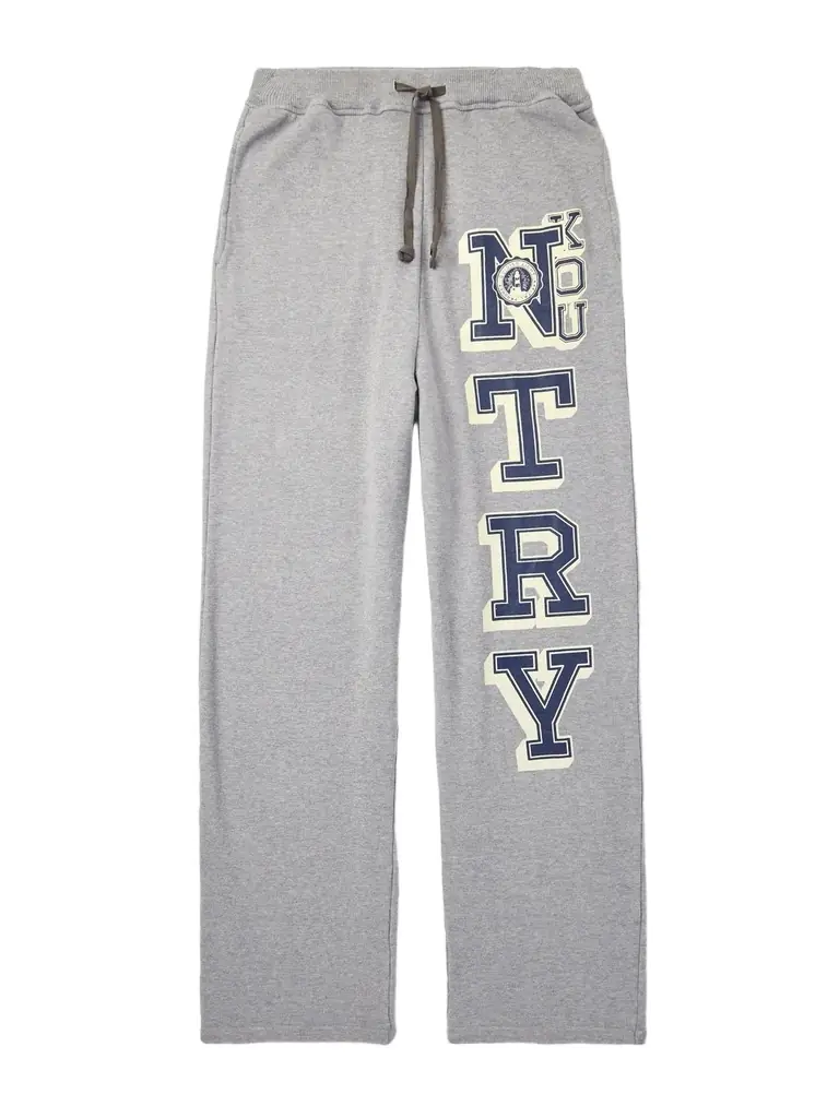 KAPITAL N.TRY Straight-Leg Printed Cotton-Jersey Sweatpants - Men