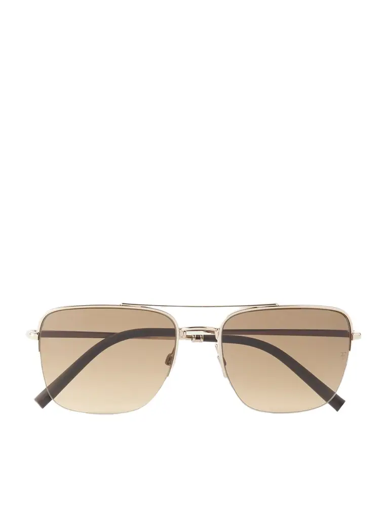 Oliver Peoples Roger Federer R-2 Aviator-Style Gold-Tone Sunglasses - Men