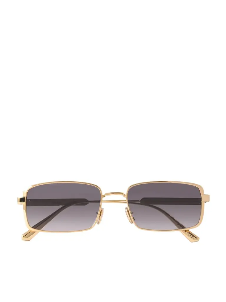 DIOR Eyewear Diorcannage S2u Rectangular-frame Gold-tone Sunglasses