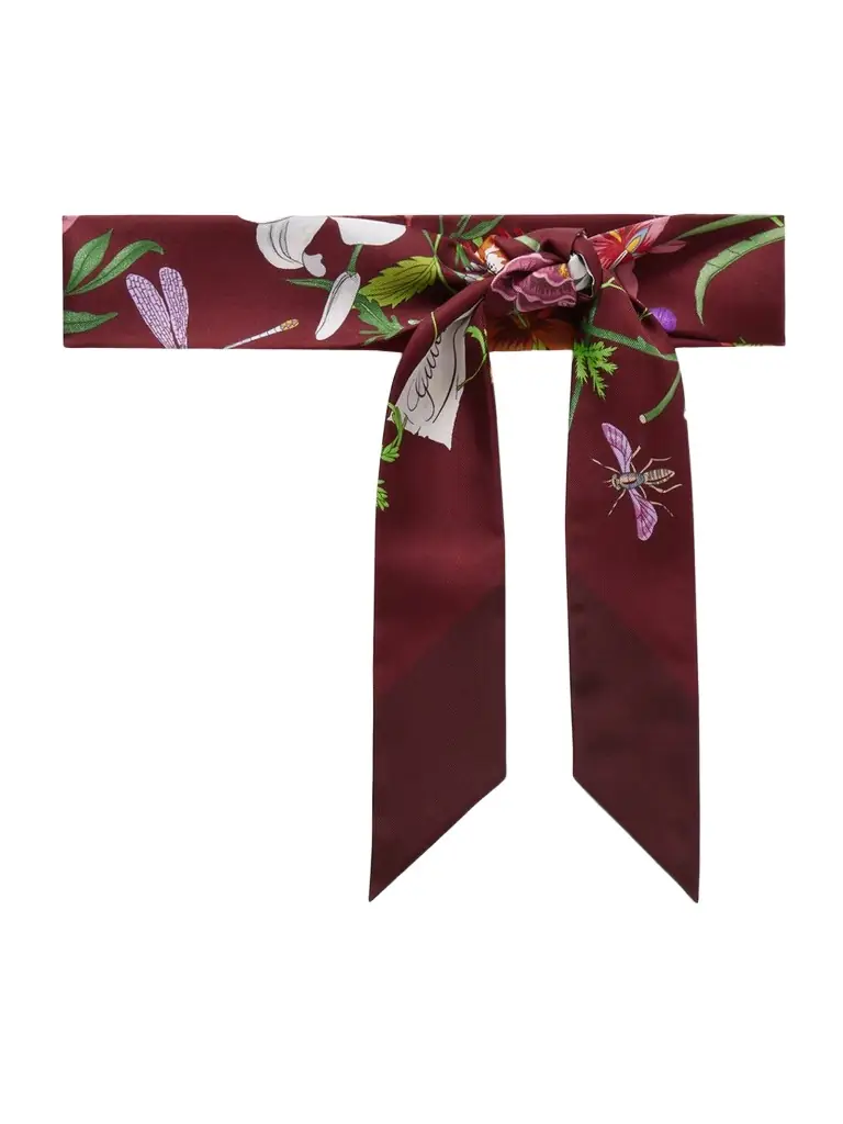Gucci Flora Printed Silk-twill Scarf