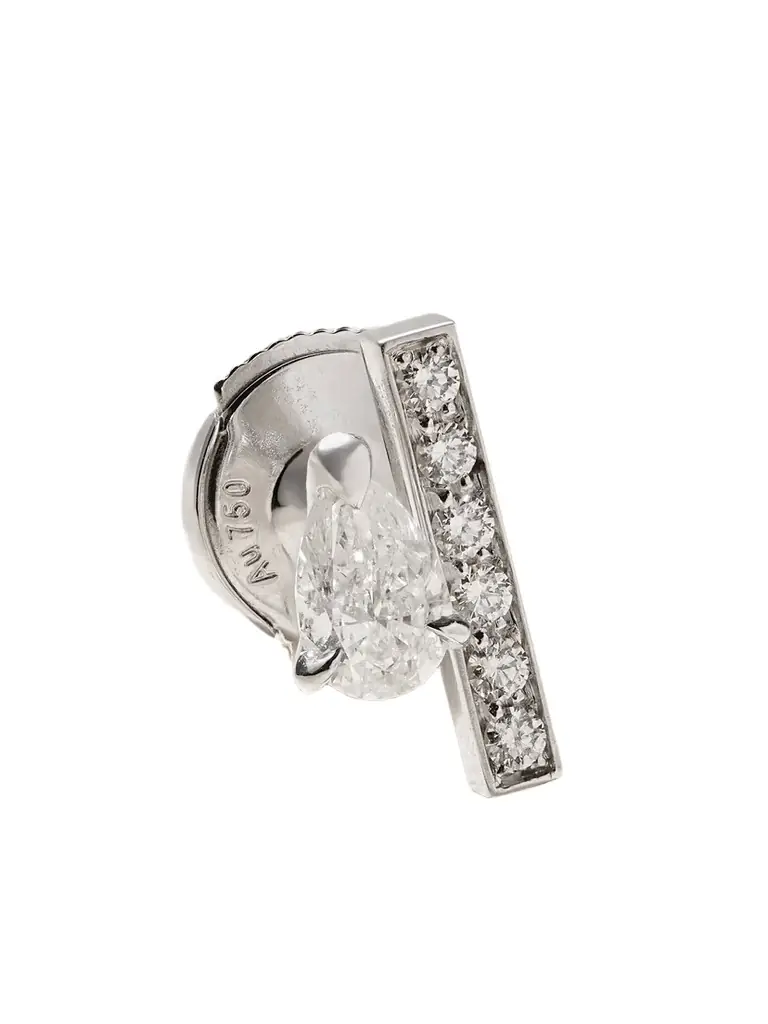 Repossi Serti Sur Vide 18-karat White Gold Diamond Single Earring