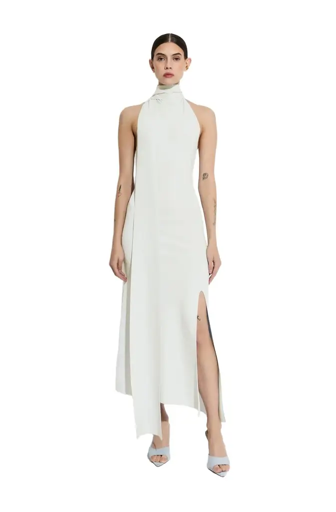 LAPOINTE Matte Viscose Halterneck Dress