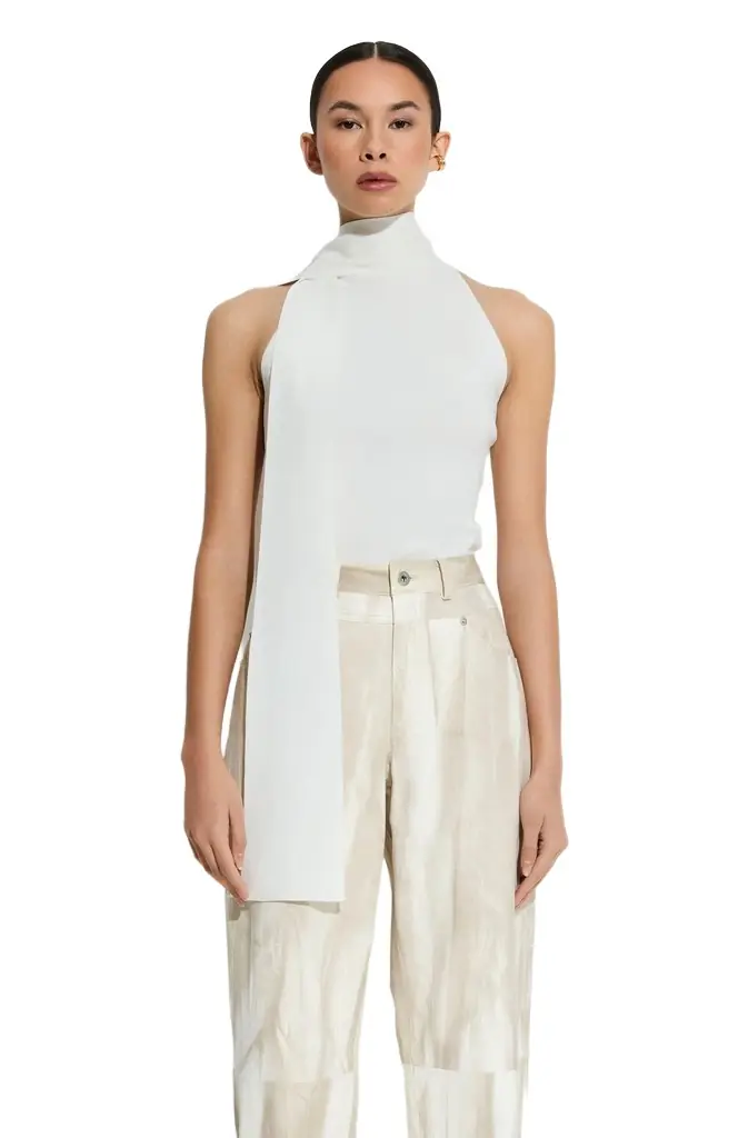 LAPOINTE Matte Viscose Halterneck Top