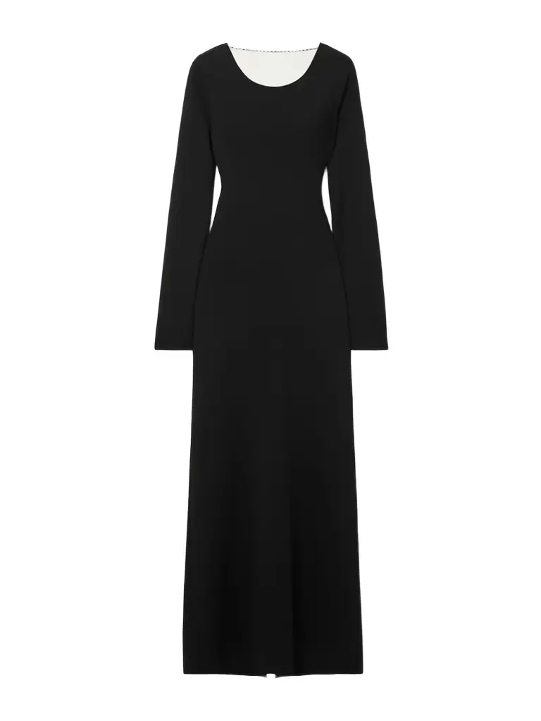 Bottega Veneta Open-back Chain-embellished Knitted Maxi Dress