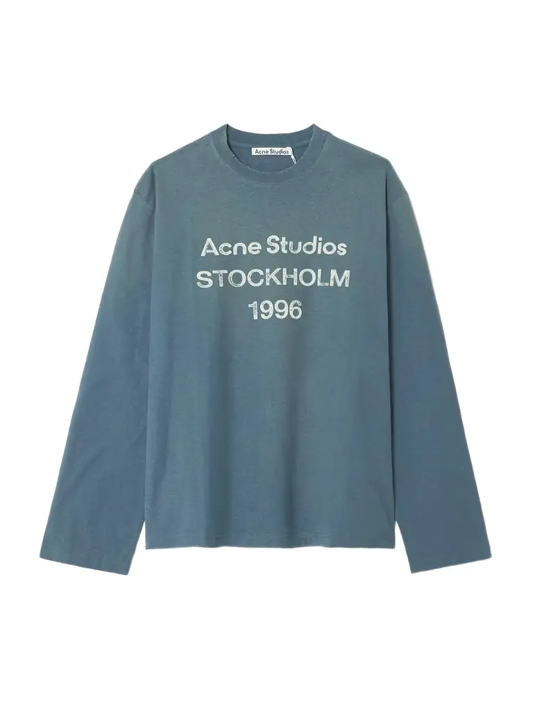 Acne Studios Printed Organic Cotton And Hemp-blend Jersey T-shirt