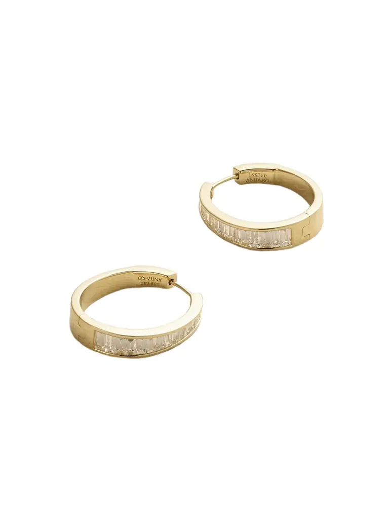Anita Ko Meryl 18-karat Gold Diamond Hoop Earrings