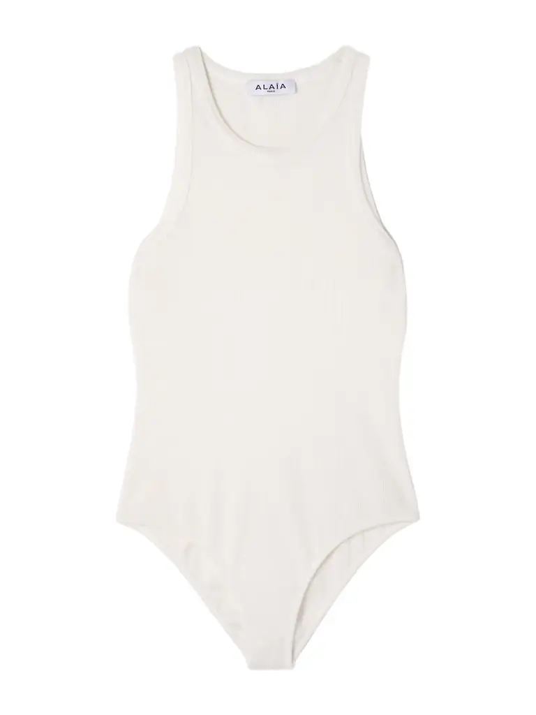 Alaïa Ribbed-knit Bodysuit