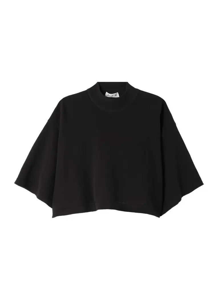 Alaïa Cropped Cotton-jersey T-shirt