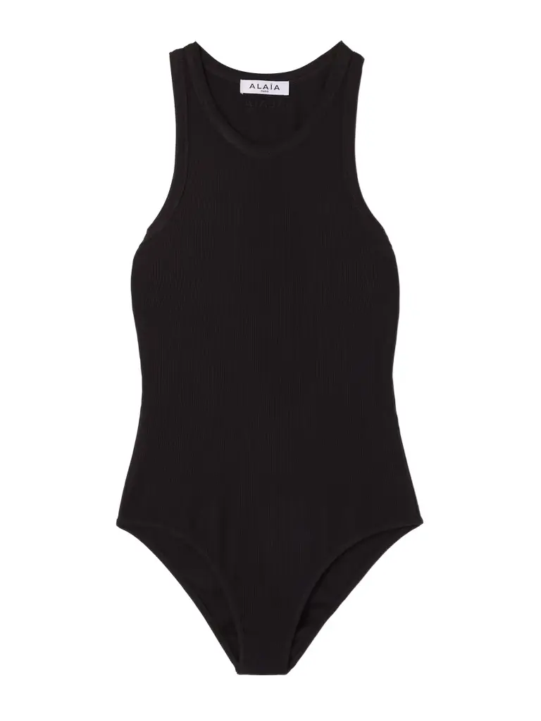 Alaïa Ribbed-knit Bodysuit