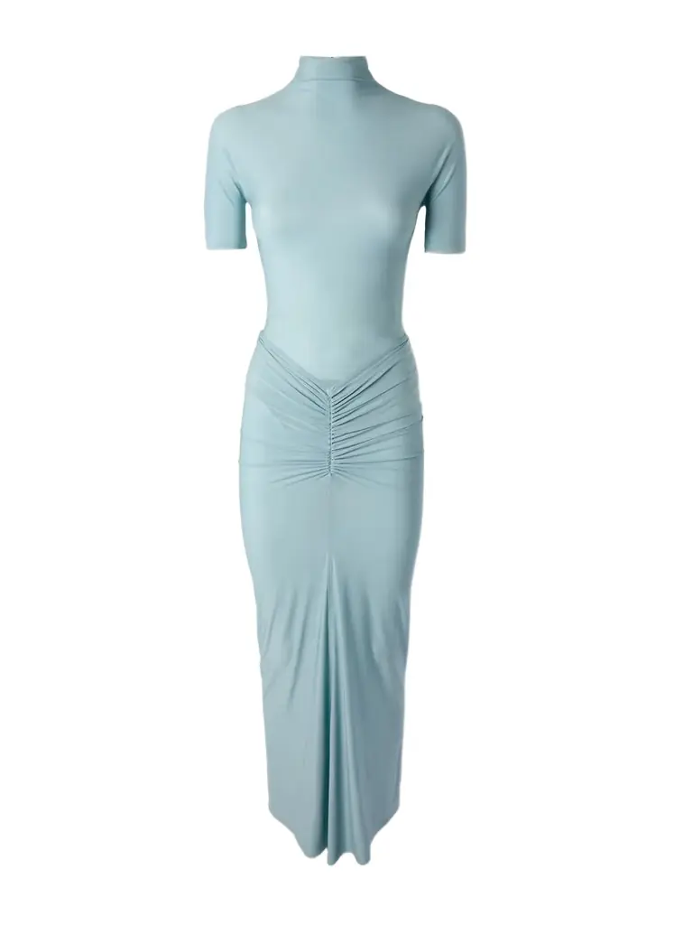 Alaïa Ruched Stretch-jersey Midi Dress