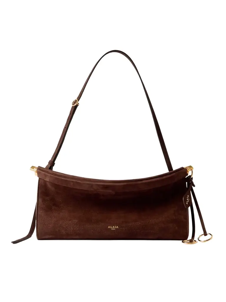 Alaïa Le Click E/w Medium Nubuck Shoulder Bag