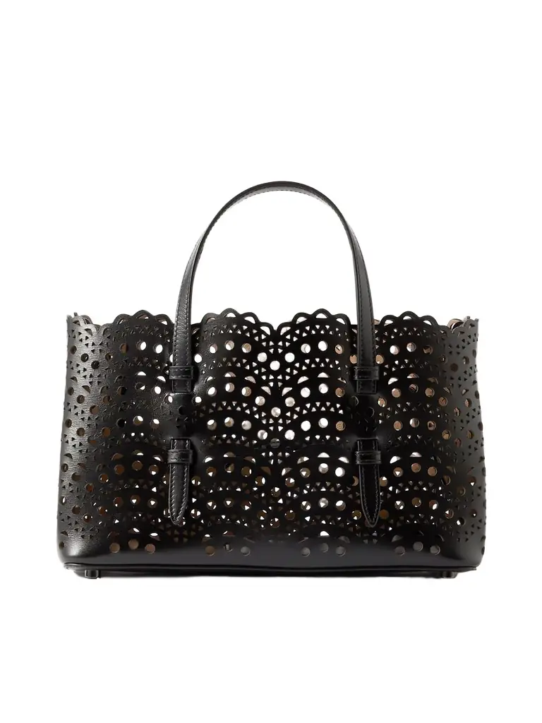 Alaïa Mena 25 E/w Medium Laser-cut Leather Tote