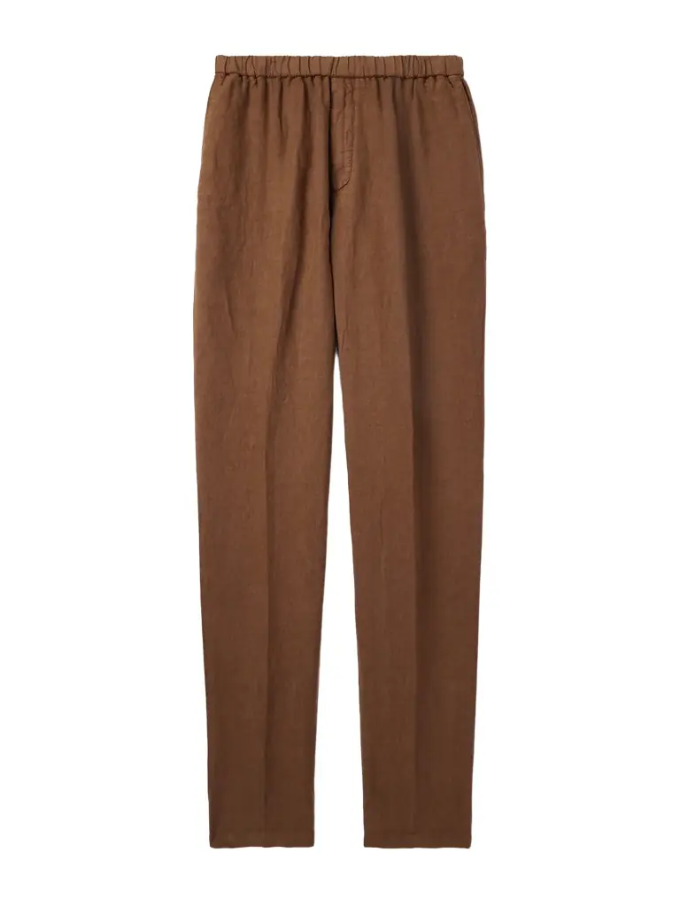 Boglioli Tapered Linen Trousers - Men