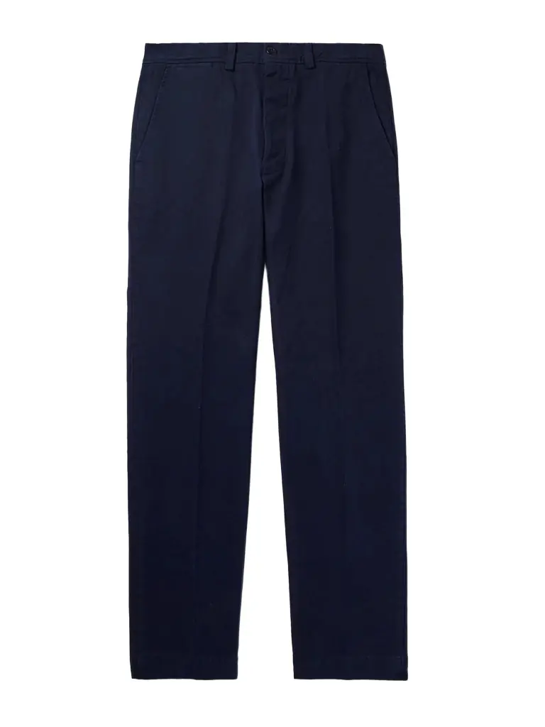 OFFICINE GÉNÉRALE Straight-Leg Garment-Dyed Cotton-Twill Trousers - Men
