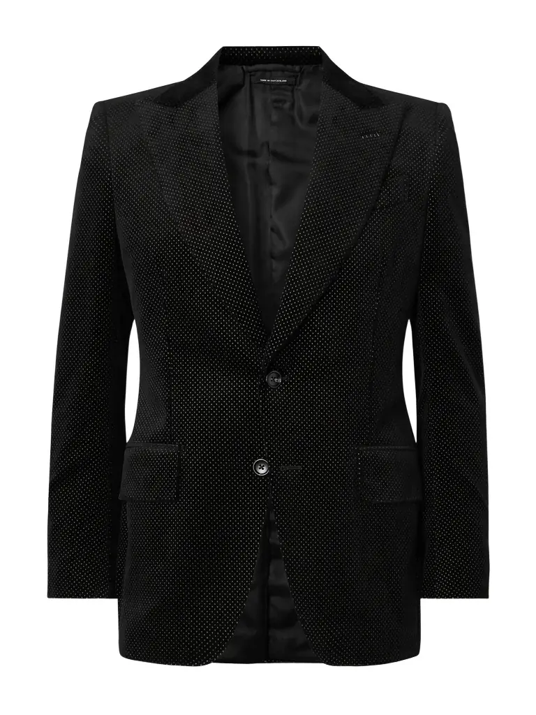 Tom Ford Dyllan Polka-Dot Cotton-Velvet Tuxedo Jacket - Men