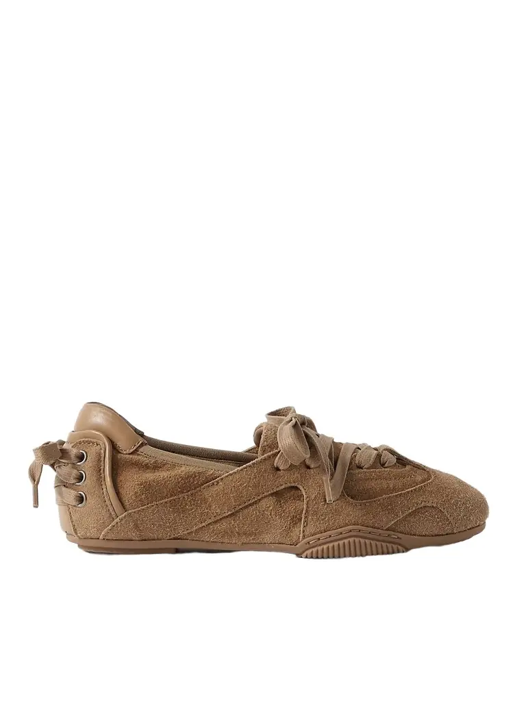 Acne Studios Leather-trimmed Paneled Suede Sneakers