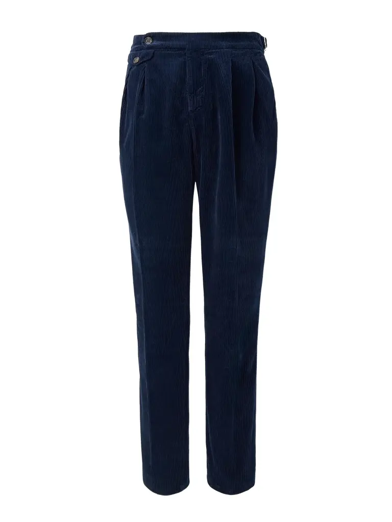 Brunello Cucinelli Straight-Leg Pleated Cotton-Corduroy Trousers - Men
