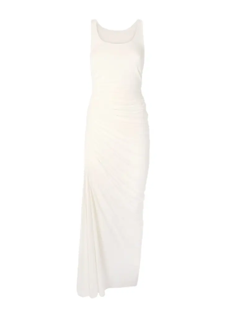 Alaïa Gathered Stretch-jersey Midi Dress