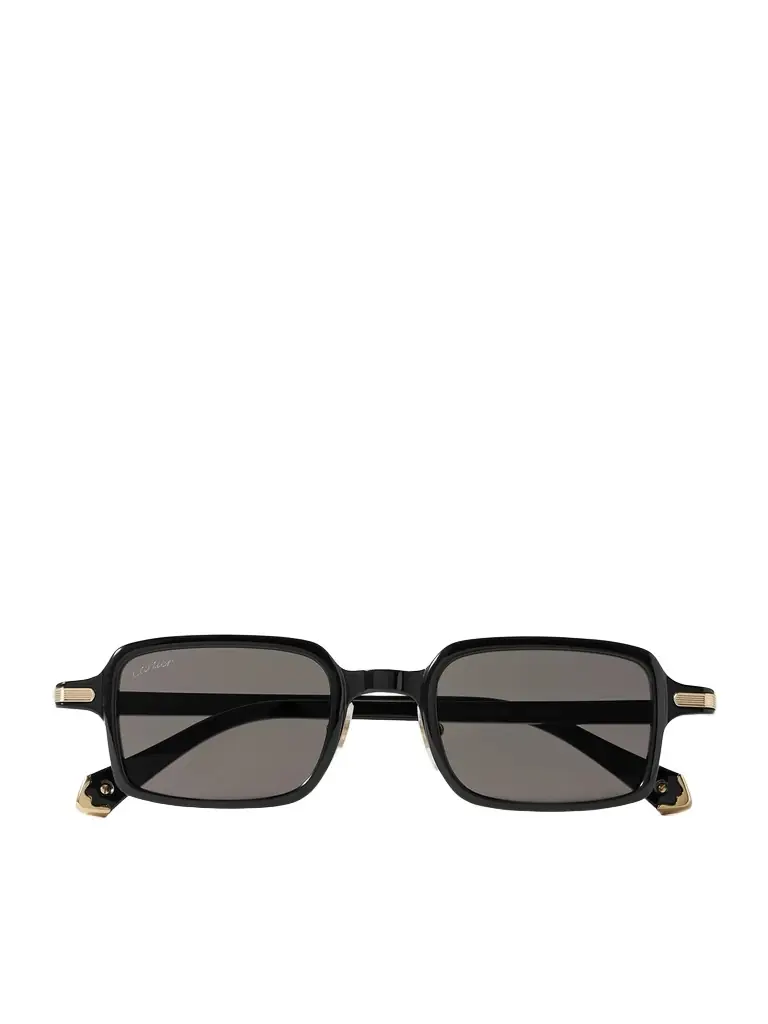 Cartier Eyewear Rectangular-Frame Acetate Sunglasses - Men