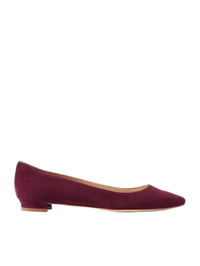 Manolo Blahnik Bb Suede Ballet Flats