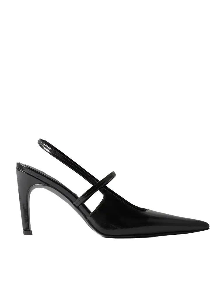 TOTEME Glossed-leather Slingback Pumps