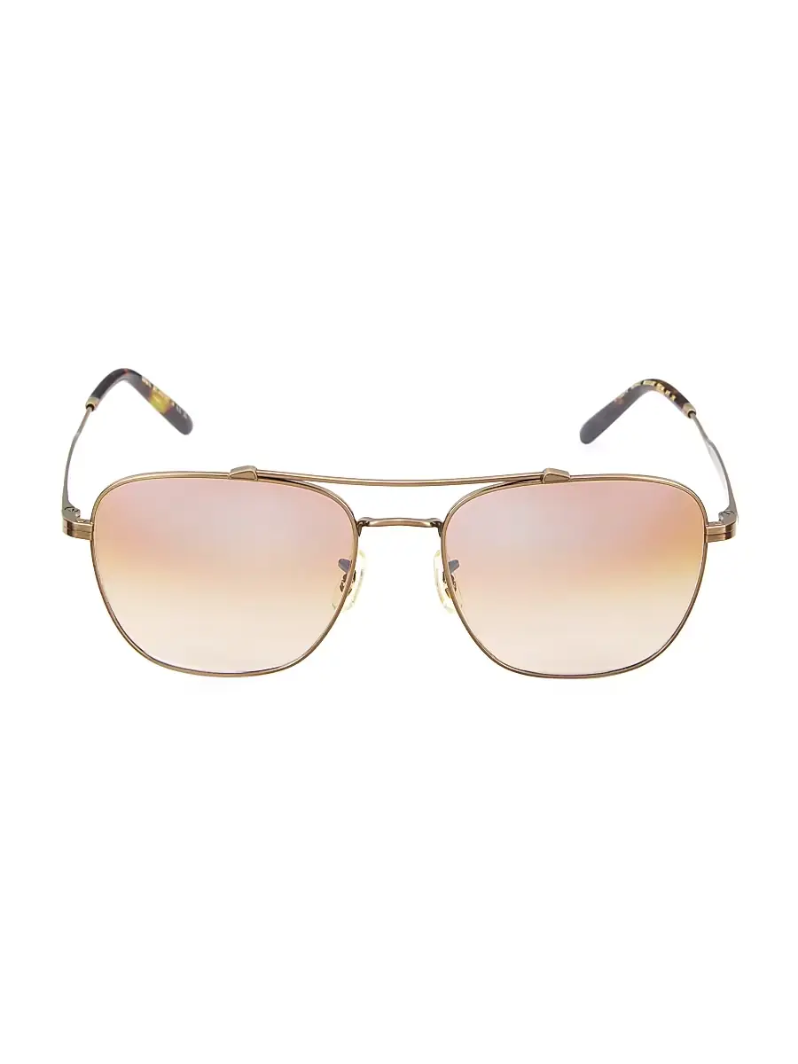 Brunello Cucinelli & Oliver Peoples Women's Brunello Cucinelli x Oliver Peoples 55MM Gradient Aviator Sunglasses - Antique Gold