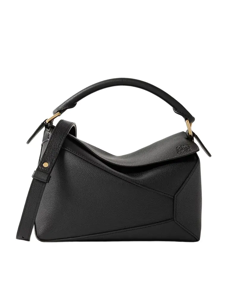 Puzzle Edge Small Textured-leather Shoulder Bag