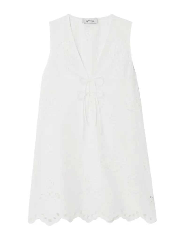 Matteau Scalloped Broderie Anglaise Cotton Mini Dress