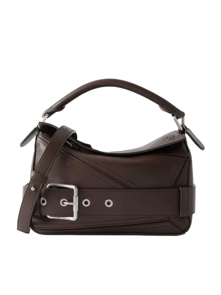 Loewe Puzzle Biker Small Belted Leather Tote