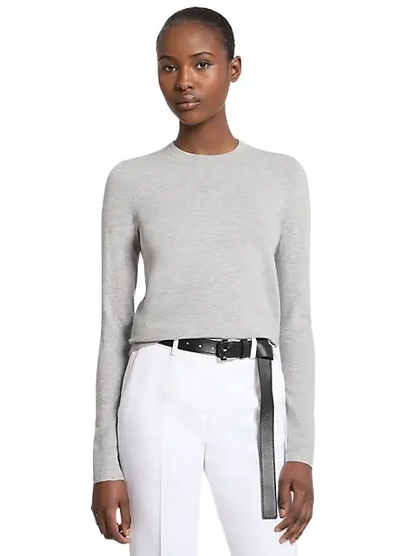 Michael Kors Collection Stretch Viscose Long-Sleeve Shirt
