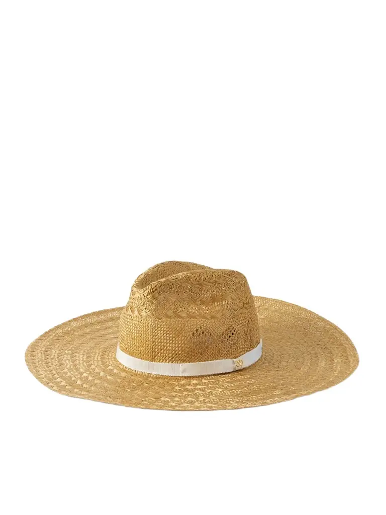 Valentino Garavani Grosgrain-trimmed Straw Hat