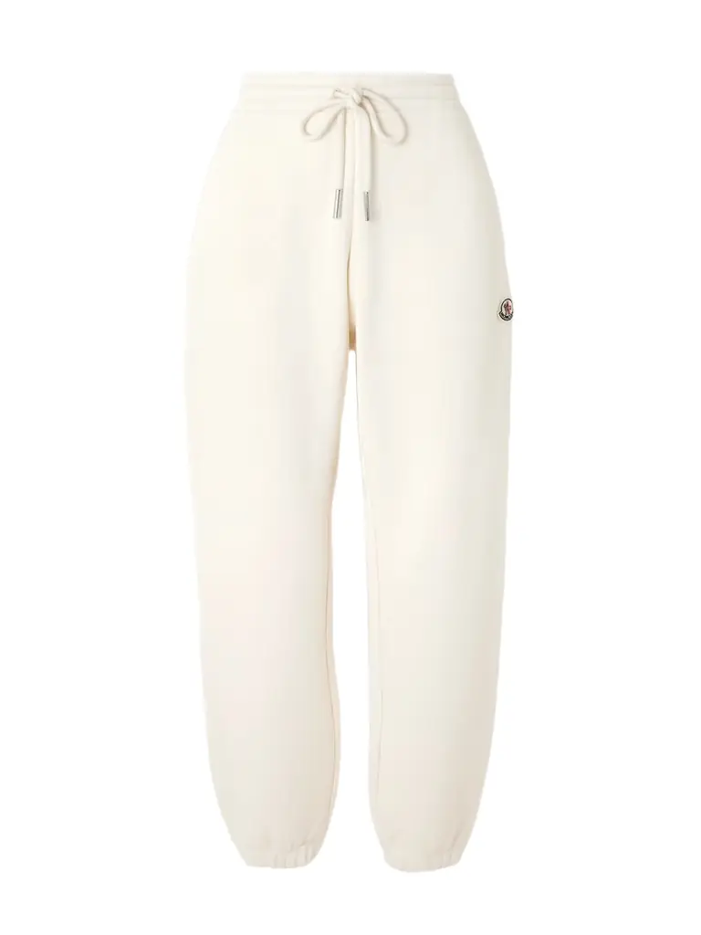Moncler Appliquéd Cotton-blend Jersey Sweatpants