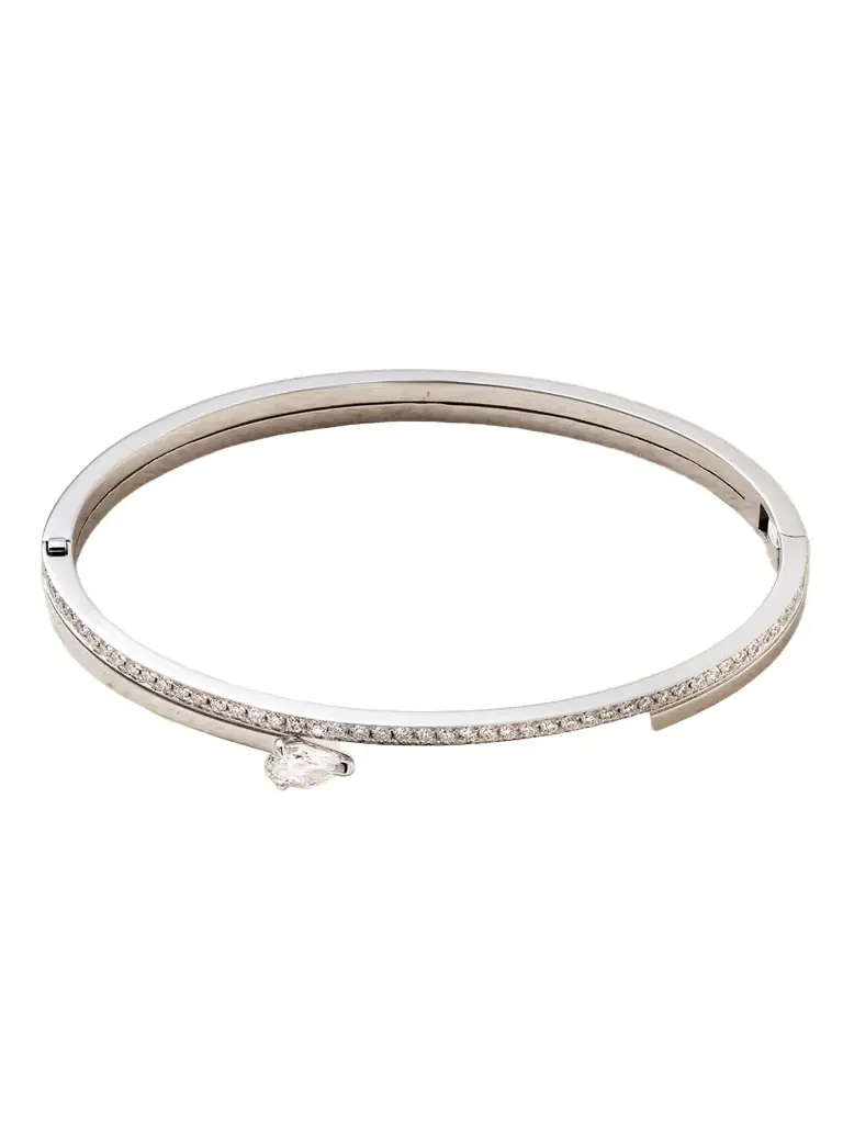 Repossi Serti Sur Vide 18-karat White Gold Diamond Bracelet