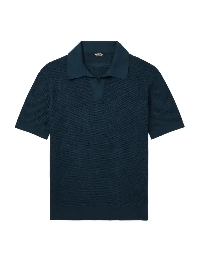 Zegna Slim-Fit Cotton-Piqué Polo Shirt - Men