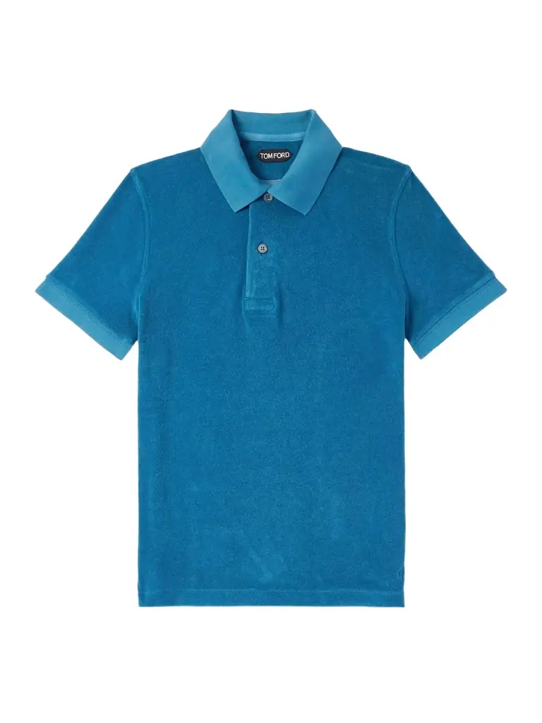 Tom Ford Slim-Fit Cotton-Blend Terry Polo Shirt - Men