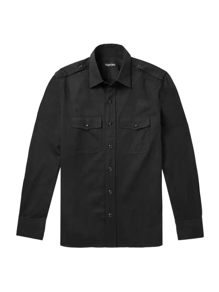 Tom Ford Cotton and Silk-Blend Twill Shirt - Men