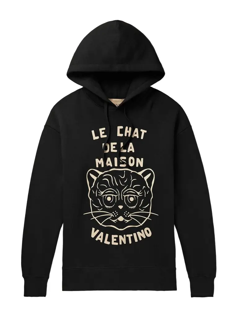 Valentino Garavani Logo-Print Cotton-Jersey Hoodie - Men