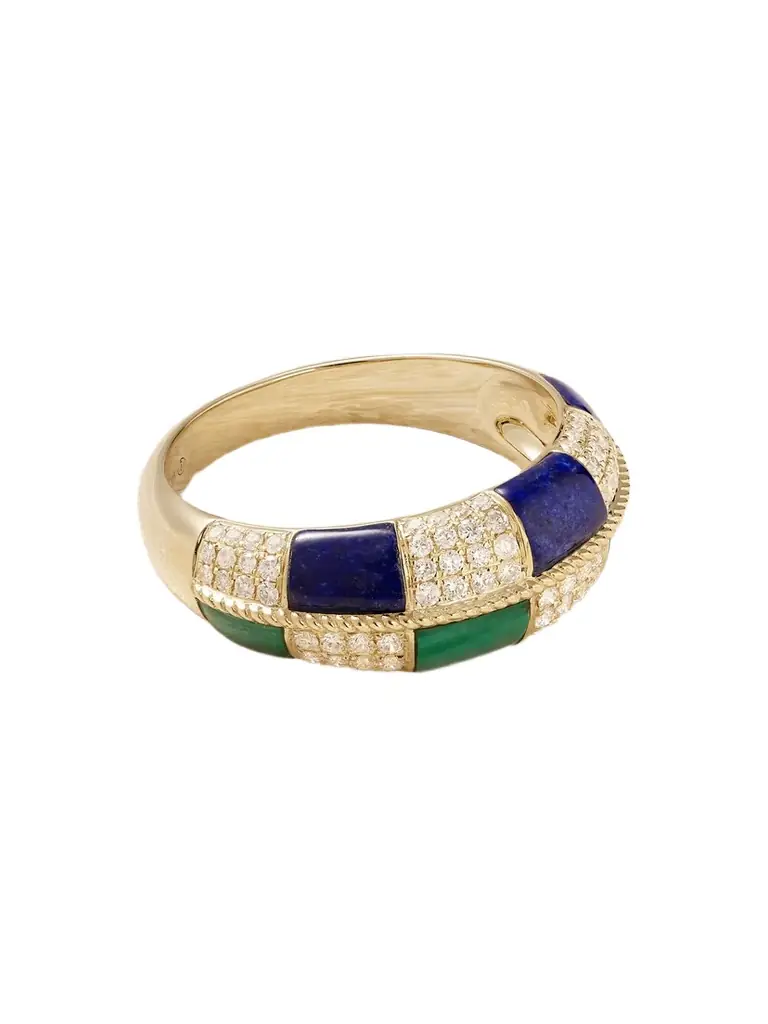 Yvonne Léon Alliance 9-karat Gold Multi-stone Ring