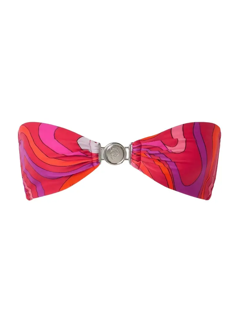 PUCCI Printed Bandeau Bikini Top