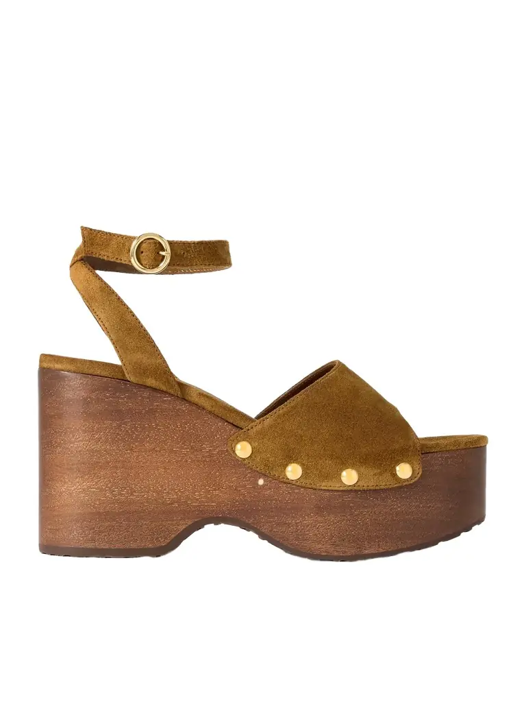 Gianvito Rossi 110 Studded Suede Platform Sandals