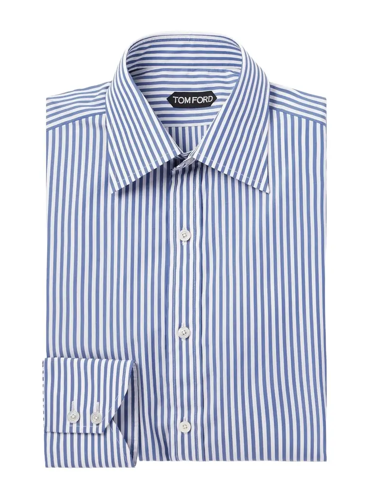 Tom Ford Slim-Fit Striped Cotton-Poplin Shirt - Men