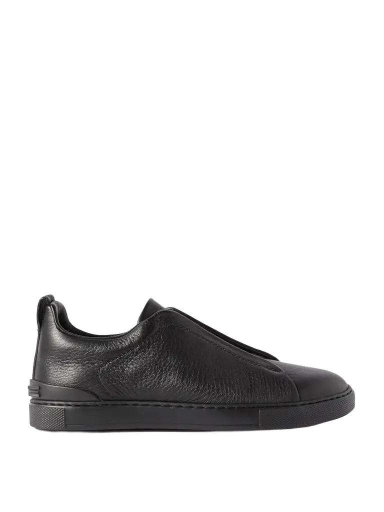 Zegna Triple Stitch™ Full-Grain Deerskin Slip-On Sneakers - Men