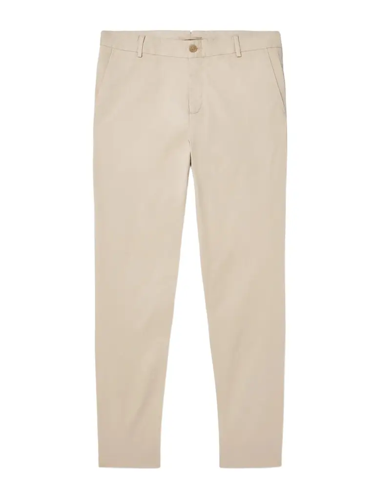 Sunspel Straight-Leg Garment-Dyed Cotton-Blend Twill Chinos - Men