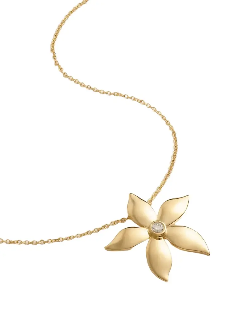 Ileana Makri Blossom 18-karat Gold Diamond Necklace