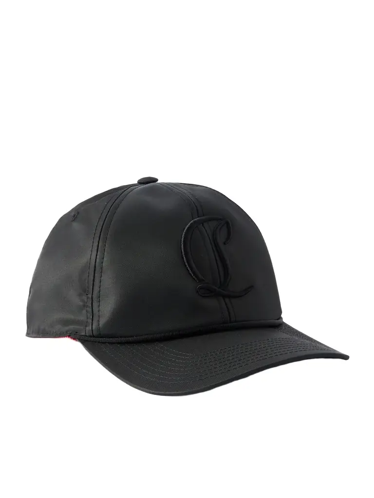 Christian Louboutin Mooncrest AC Logo-Embroidered Leather-Trimmed Nylon-Twill Baseball Cap - Men